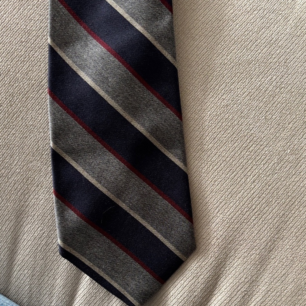 Marks & Spencer Navy and Gray Striped Tie